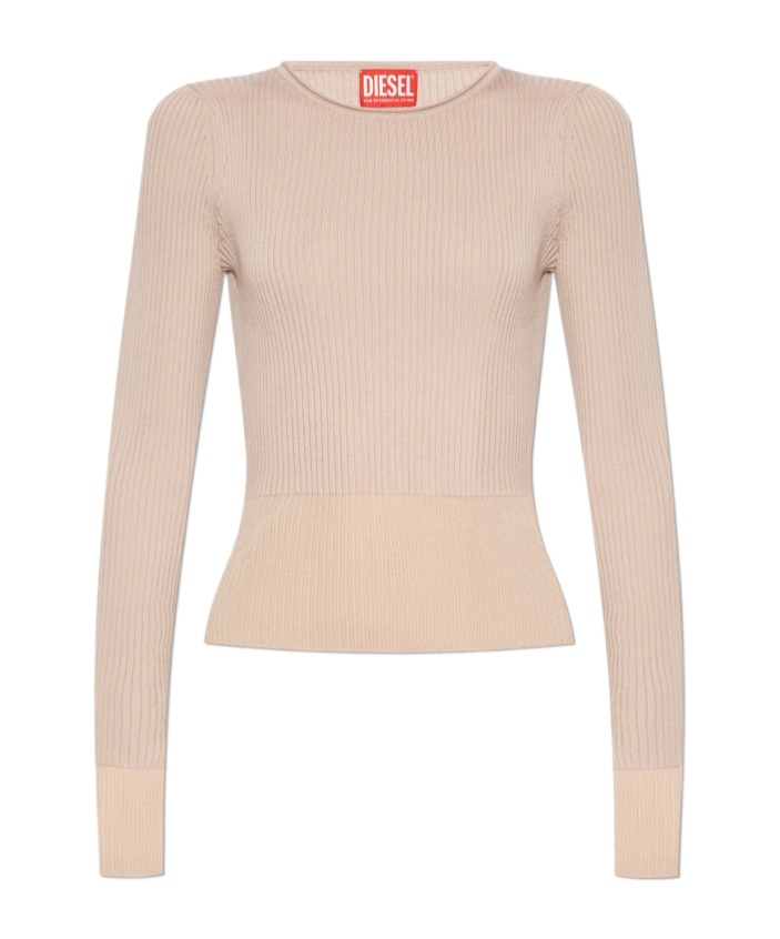 Diesel M-sleshs Knitted Top In Nude
