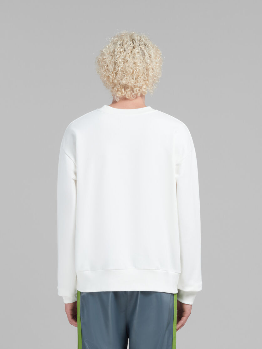 Marni White Printed Mini Logo Sweatshirt In White