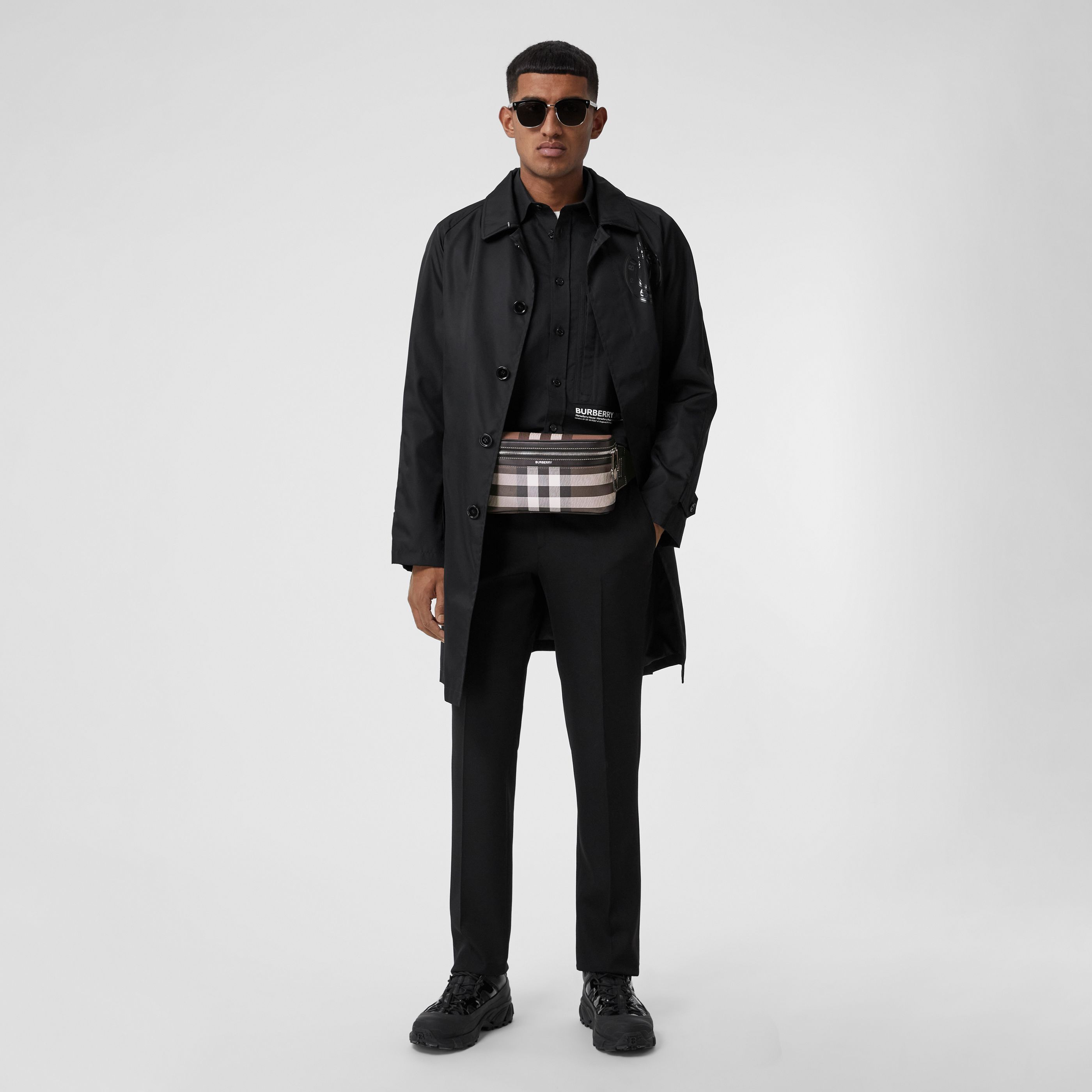 Burberry Checked Cube Belt Bag In Black