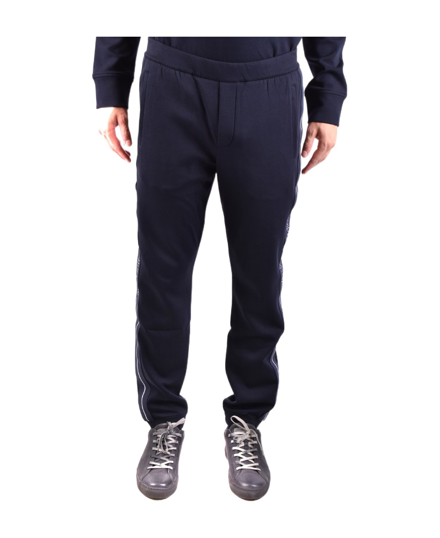 Emporio Armani Logo-tape Track Pants In Black