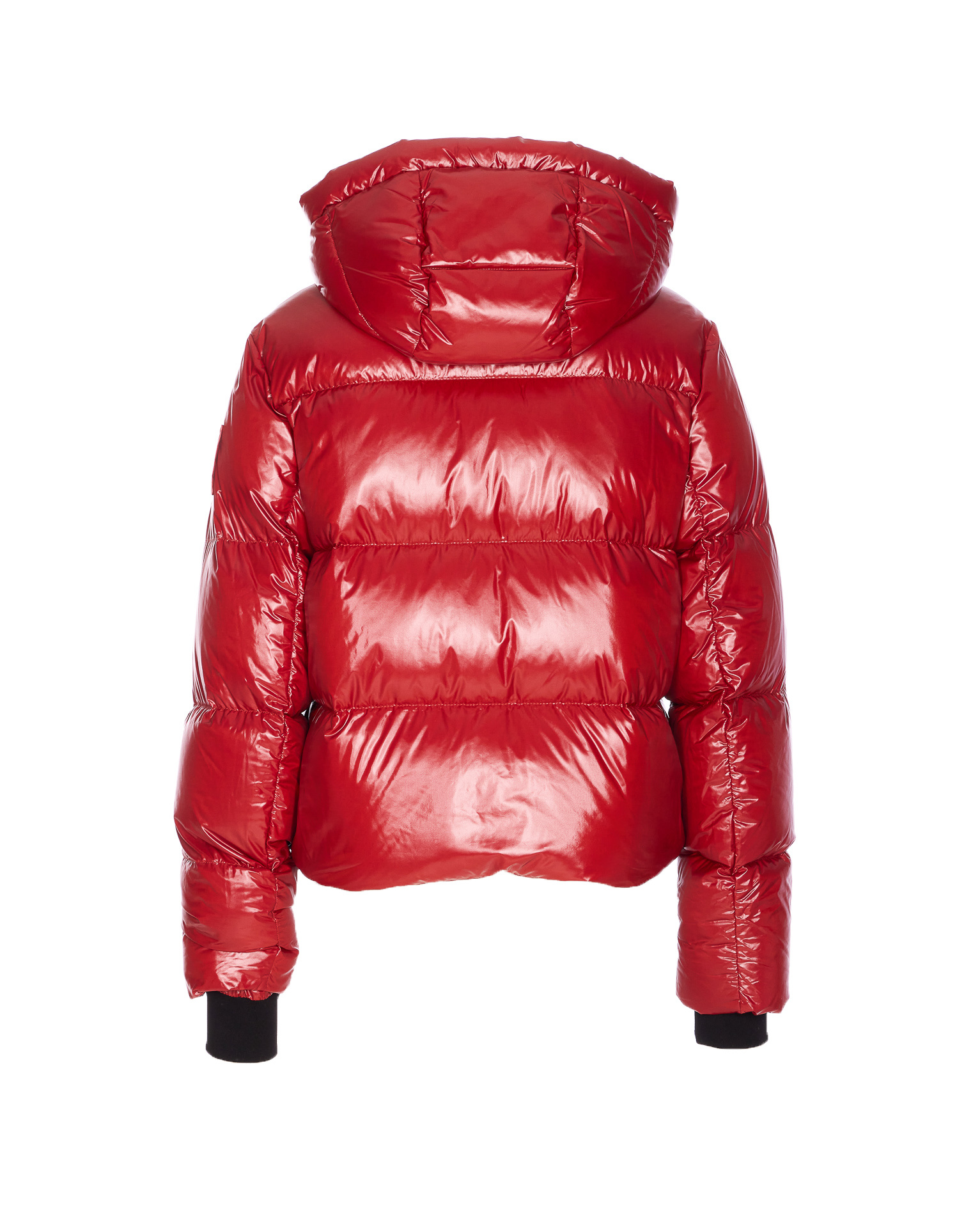 Moose Knuckles Quilted Hooded Jacket Zip Pockets In Red