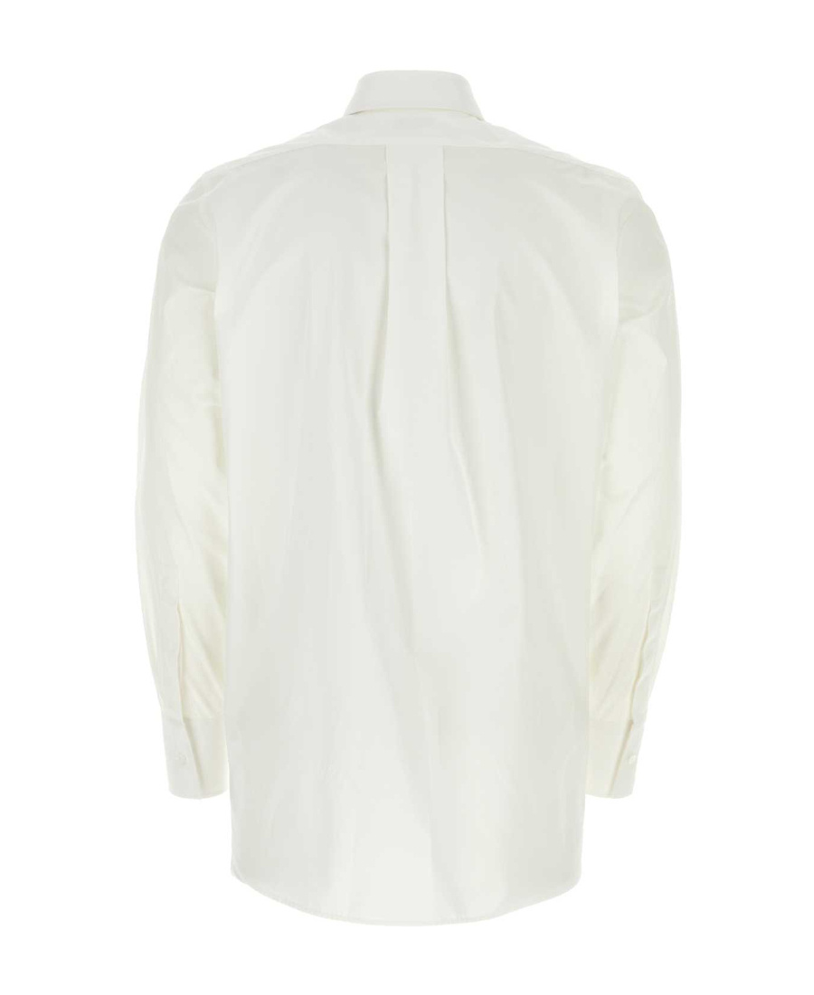 Burberry Equestrian Knight-motif Cotton Shirt In White