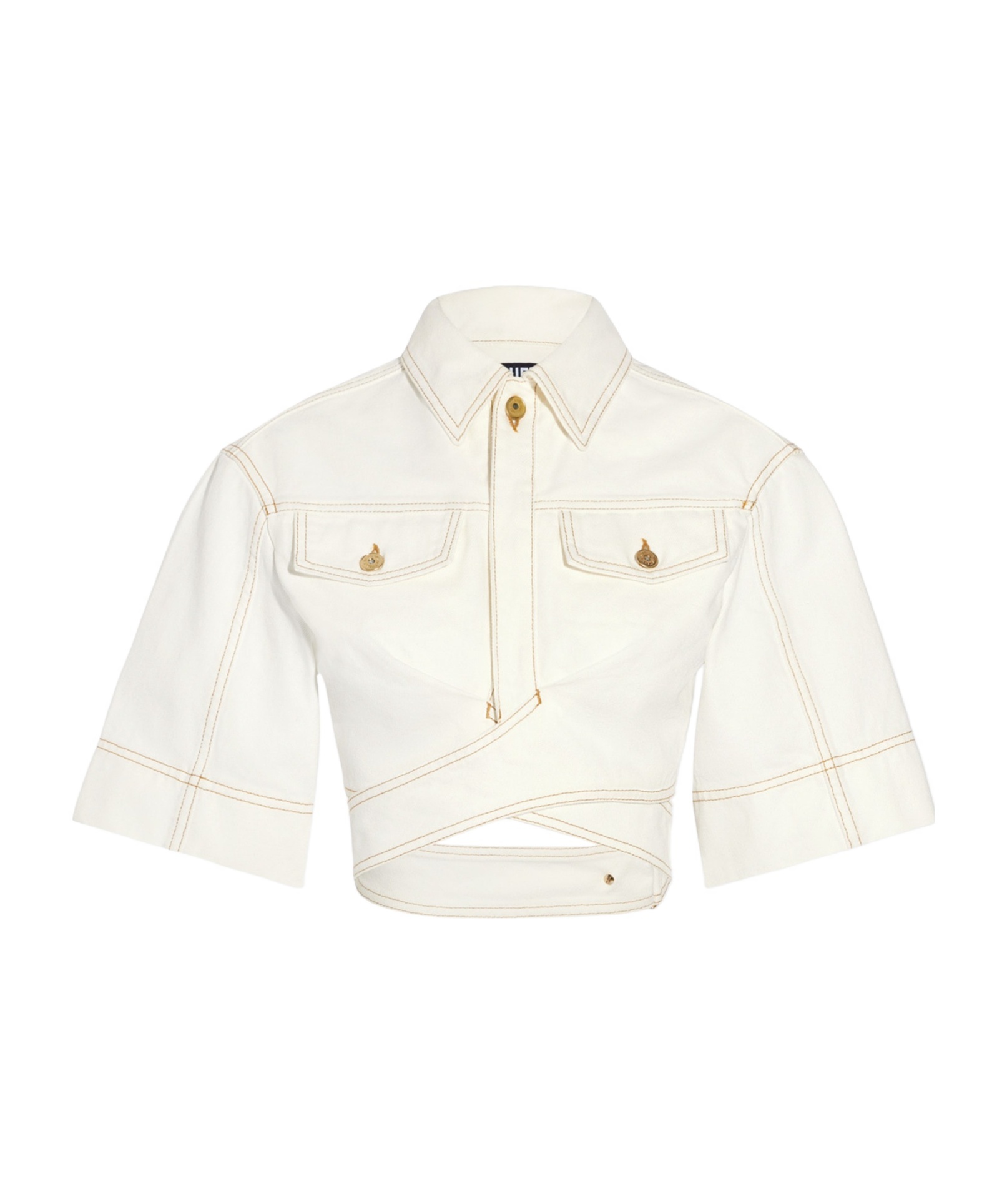 Jacquemus White La Casa 'le Haut De-nîmes' Denim Shirt In White