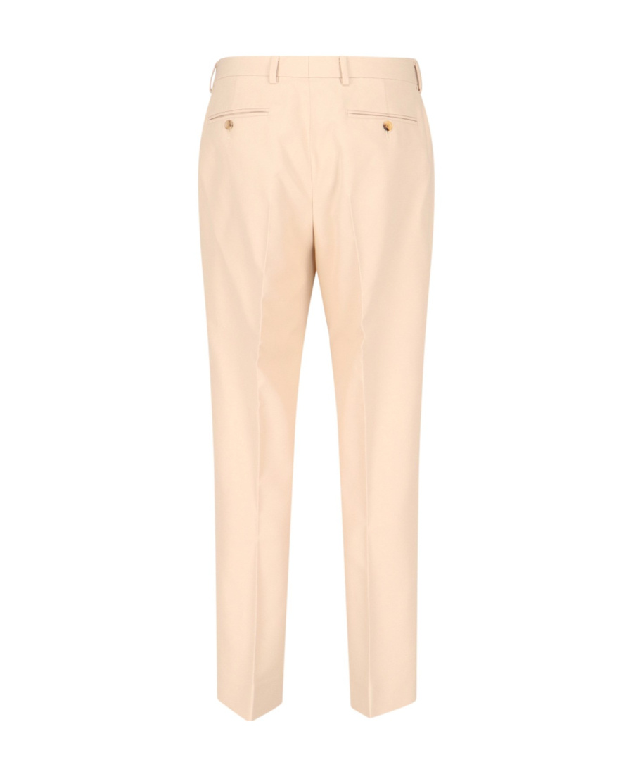 GUCCI GUCCI LOGO EMBROIDERED STRAIGHT-LEG TROUSERS