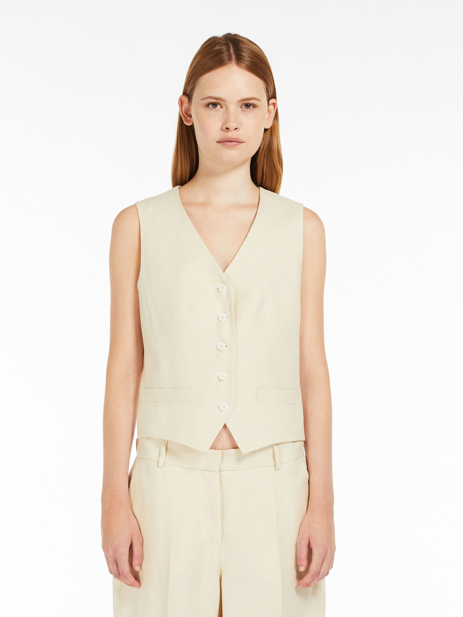 WEEKEND MAX MARA WEEKEND MAX MARA BUTTONED V-NECK GILET