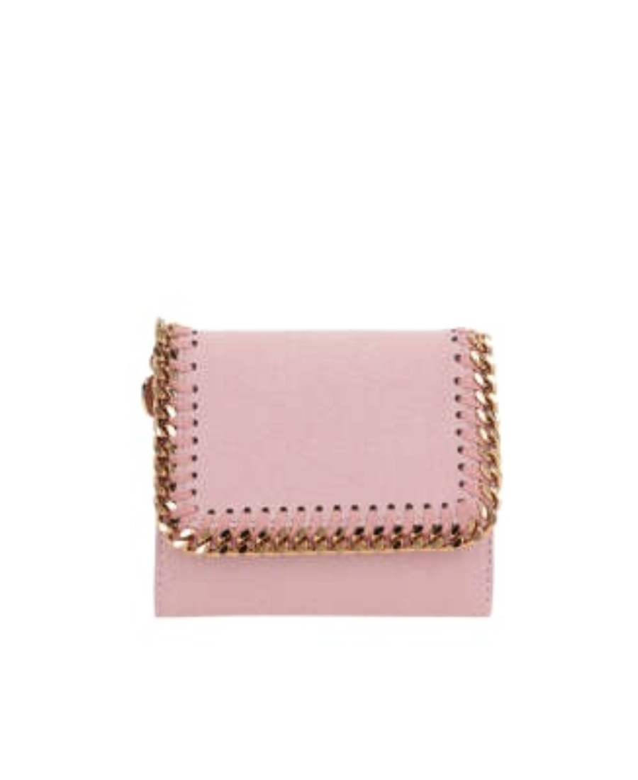 Stella Mccartney Chain-link Artificial-leather Purse In Gray