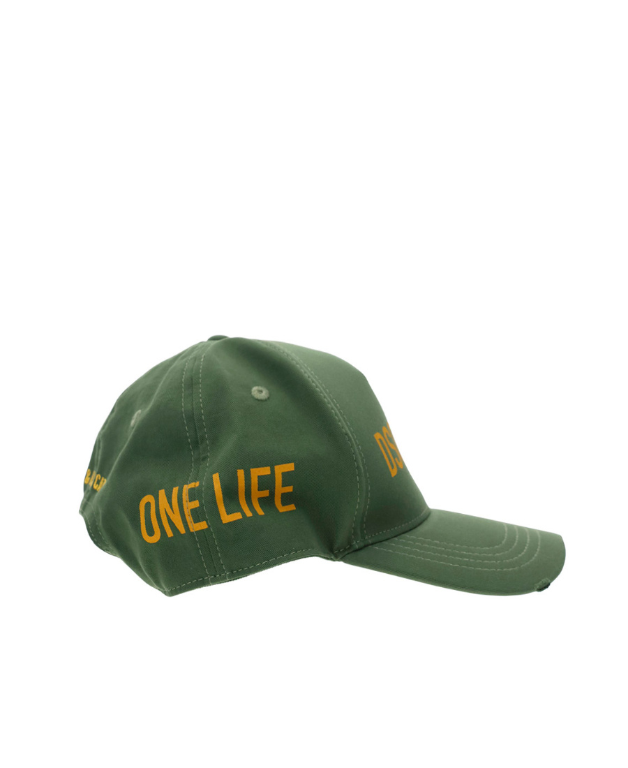 Dsquared2 Patch-detail Cotton Cap In Green