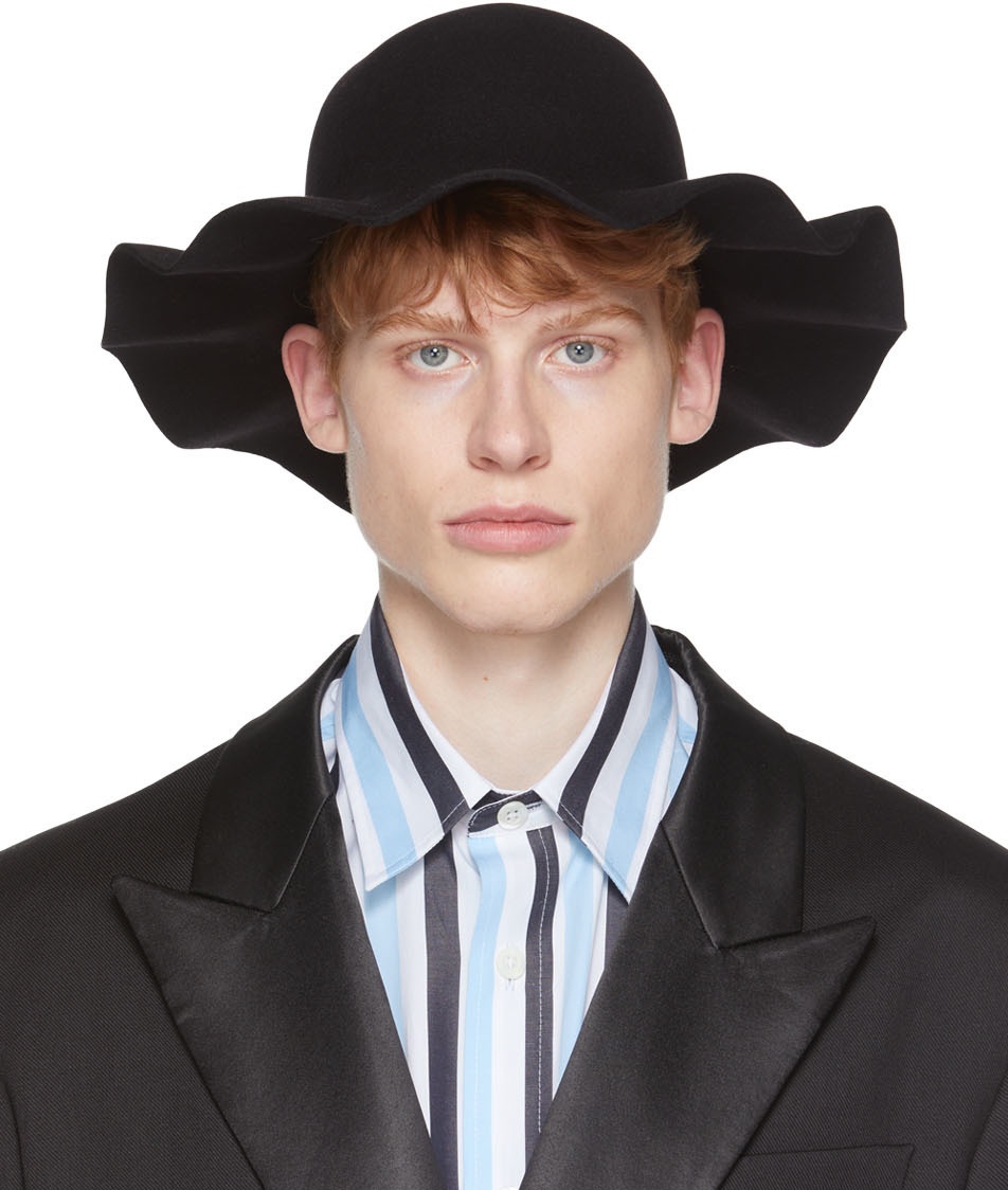 Ami Alexandre Mattiussi Ami X Borsalino Logo Hat In Black