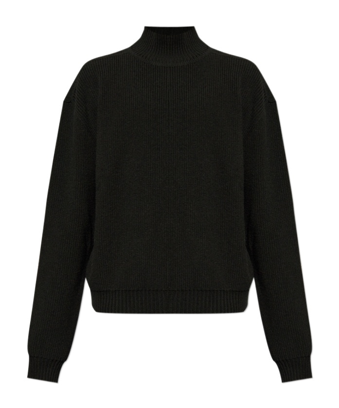 Rick Owens Roll-neck Virgin-wool Jumper In Black
