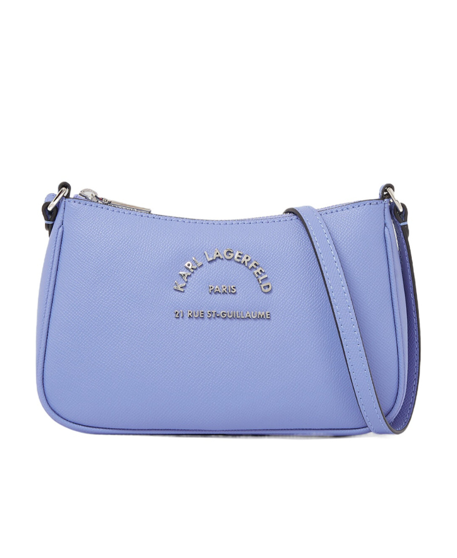 Karl Lagerfeld Logo-lettering Crossbody Bag In Blue