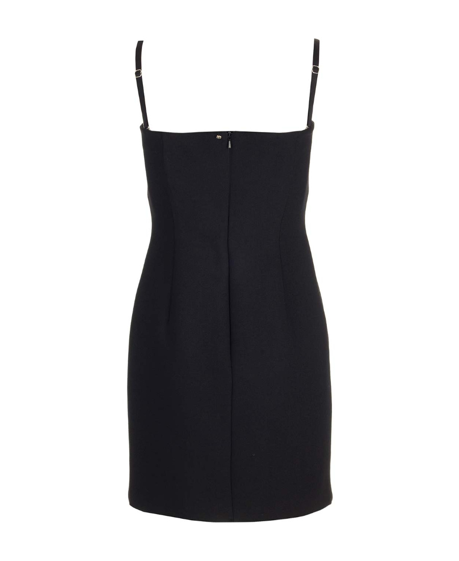 Sportmax Jokey Sqaure-neck Mini Dress In Black