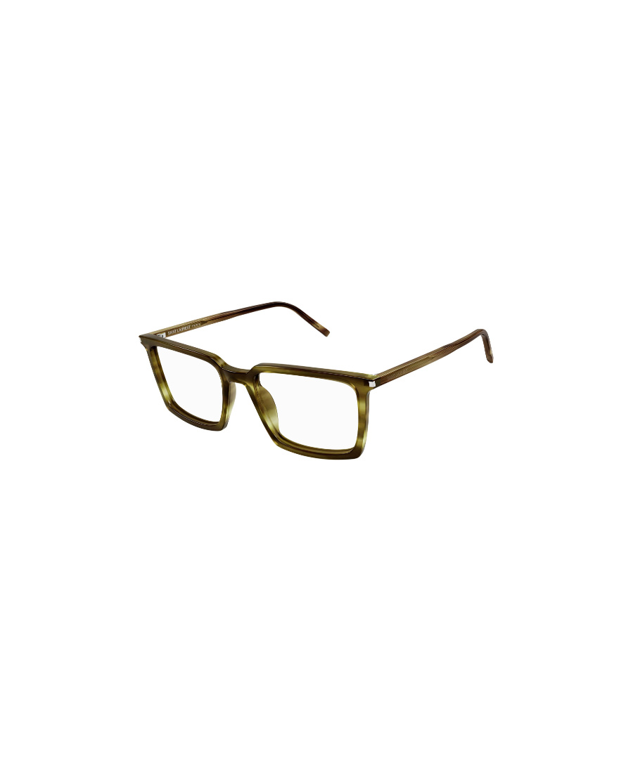 Saint Laurent Eyewear Square Frame Glasses In Brown