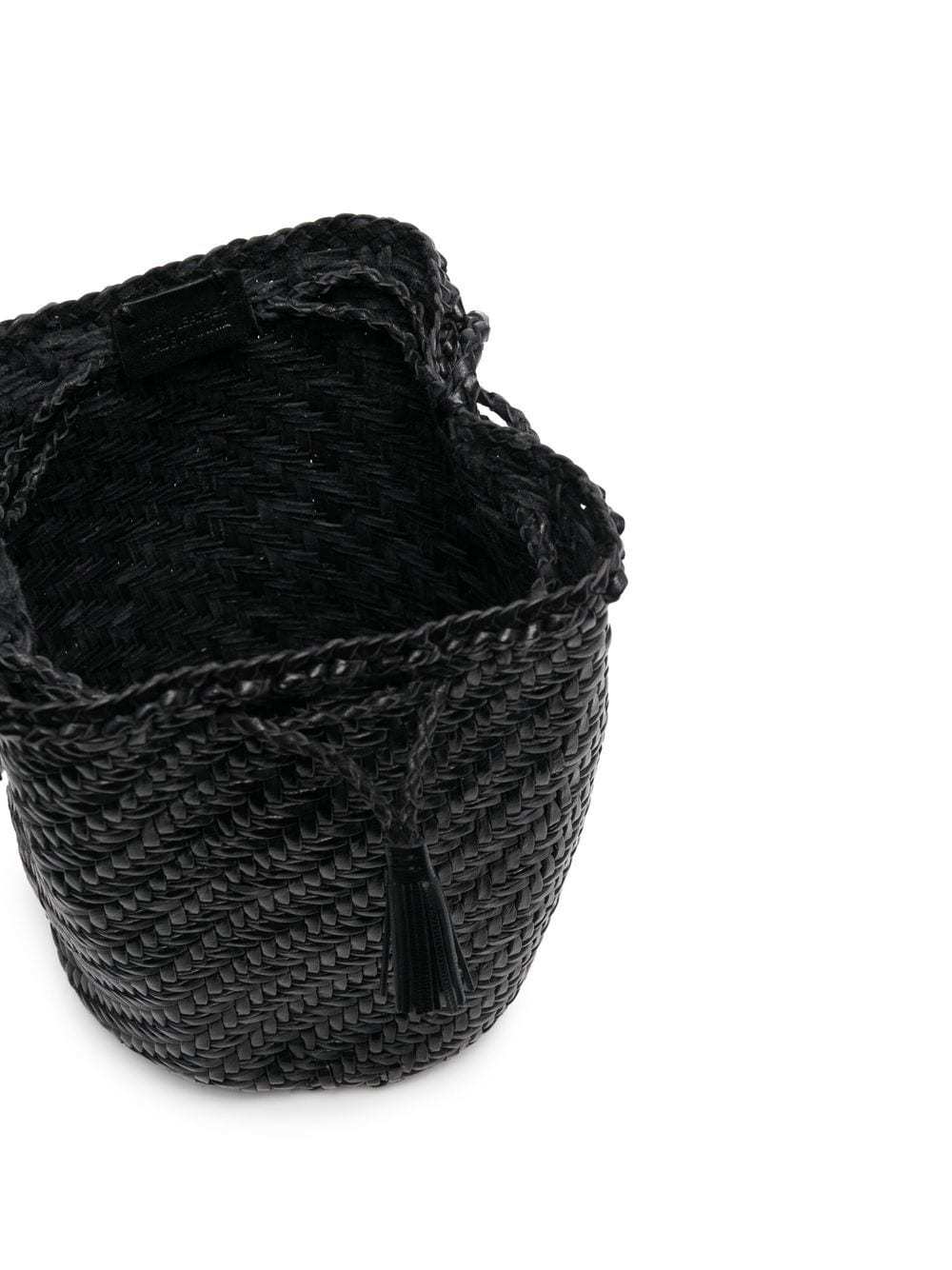 Dragon Diffusion Drawstring Knitted Shoulder Bag In Black