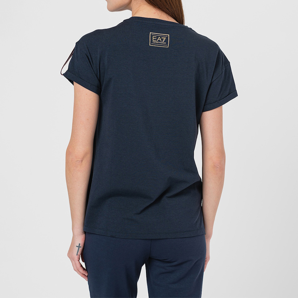 EA7 ROUND NECK STRIPED T-SHIRT 