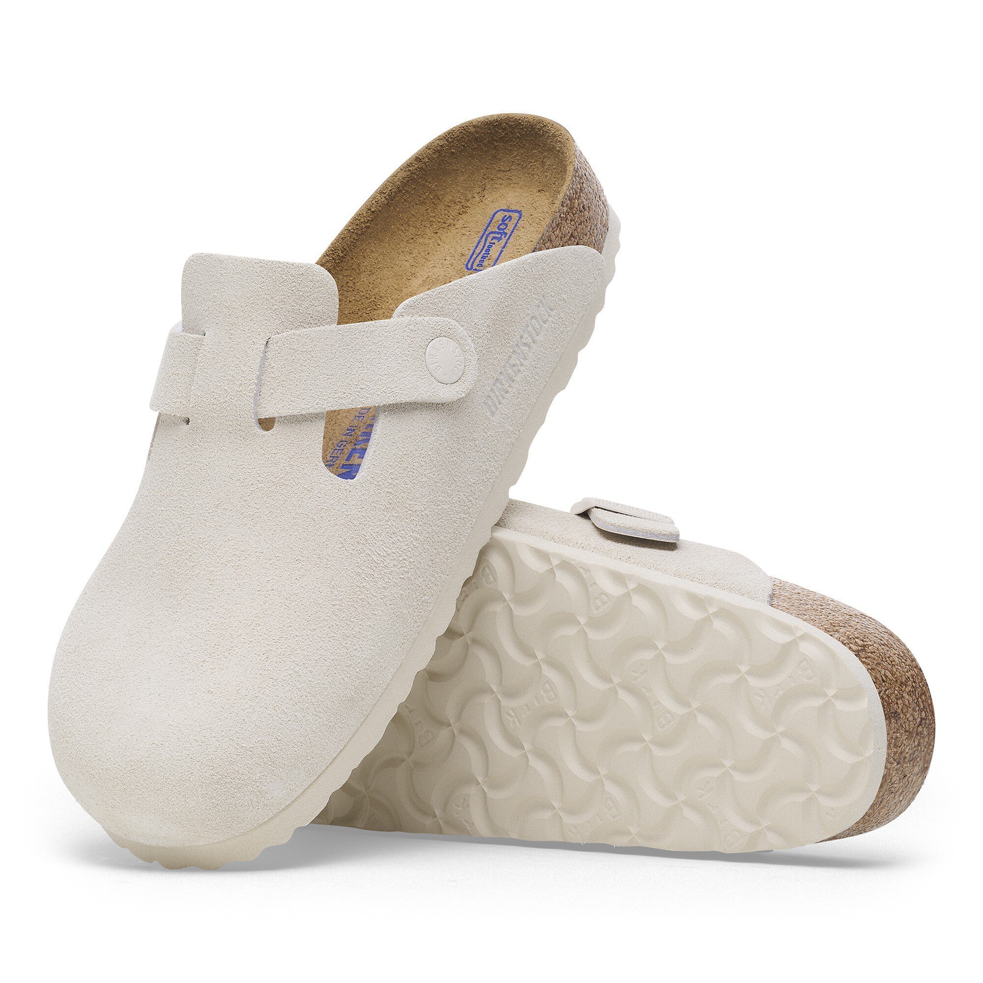 Birkenstock Boston Suede In White