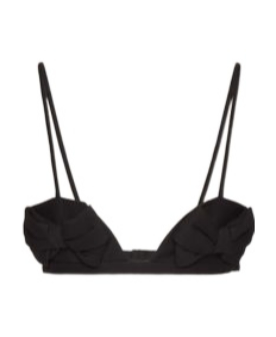 Valentino Bralette Aus Crepe Couture Frau Schwarz 40 In Black