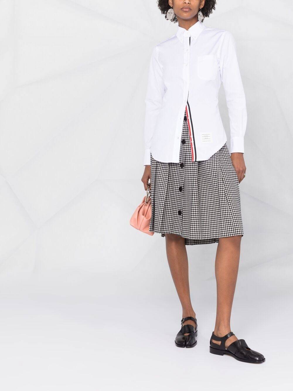 Thom Browne Classic Button-down Poplin Shirt In White
