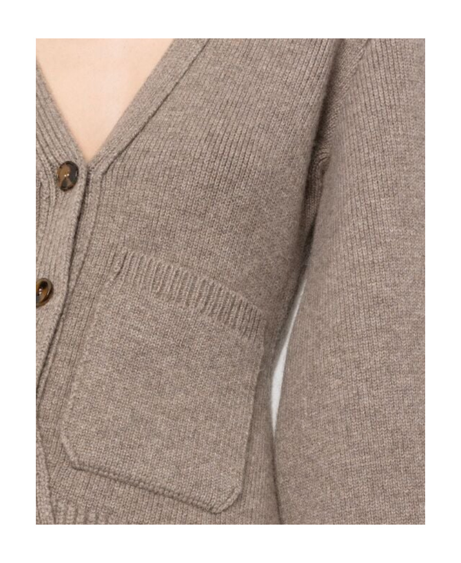 Khaite Womens Barley Scarlet V-neck Cashmere Cardigan In Neutral