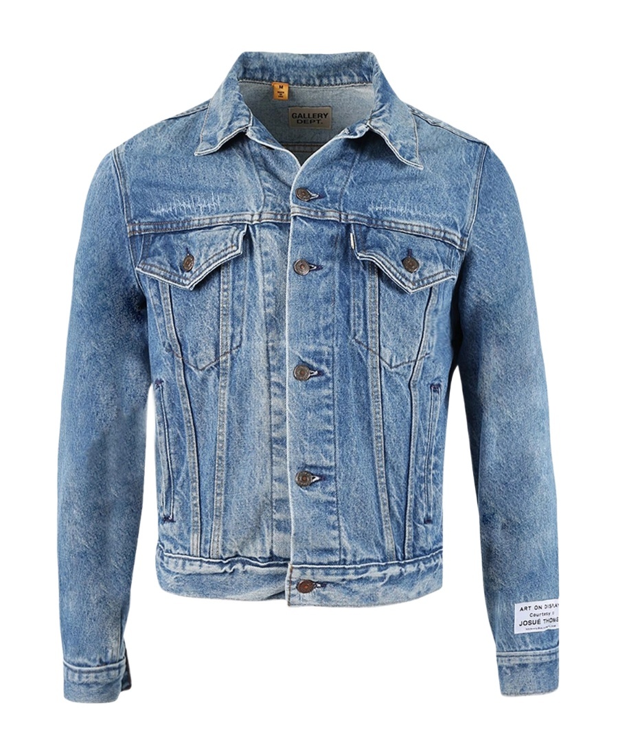 Gallery Dept. Logo-print Denim Jacket In Blue