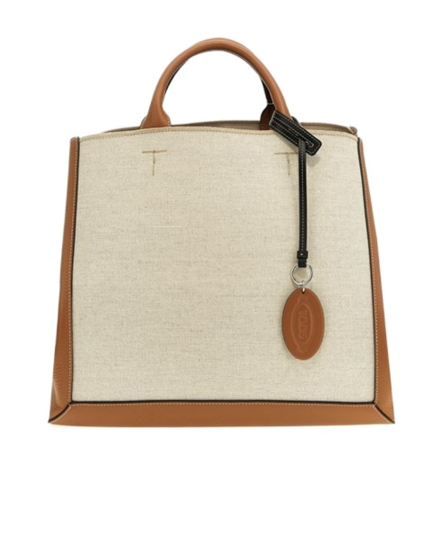 Tod's Panelled Colour-block Tote Bag In Nude