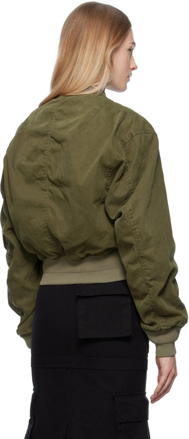 We11 Done Zipper Casual Jacket In Green