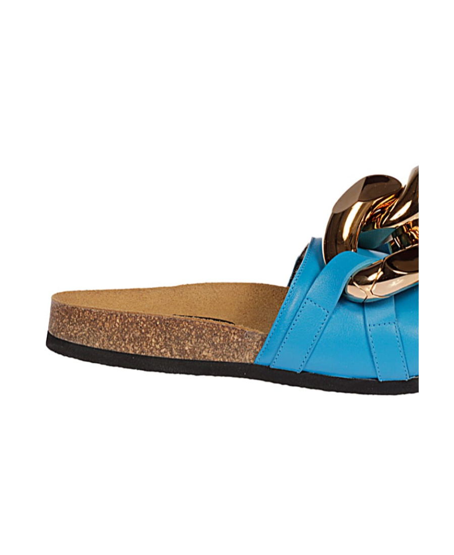 Jw Anderson Chain Leather Sandal In Brown