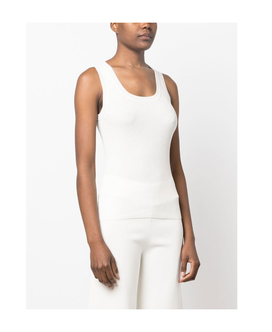 P.a.r.o.s.h U-neck Sleeveless Top In White