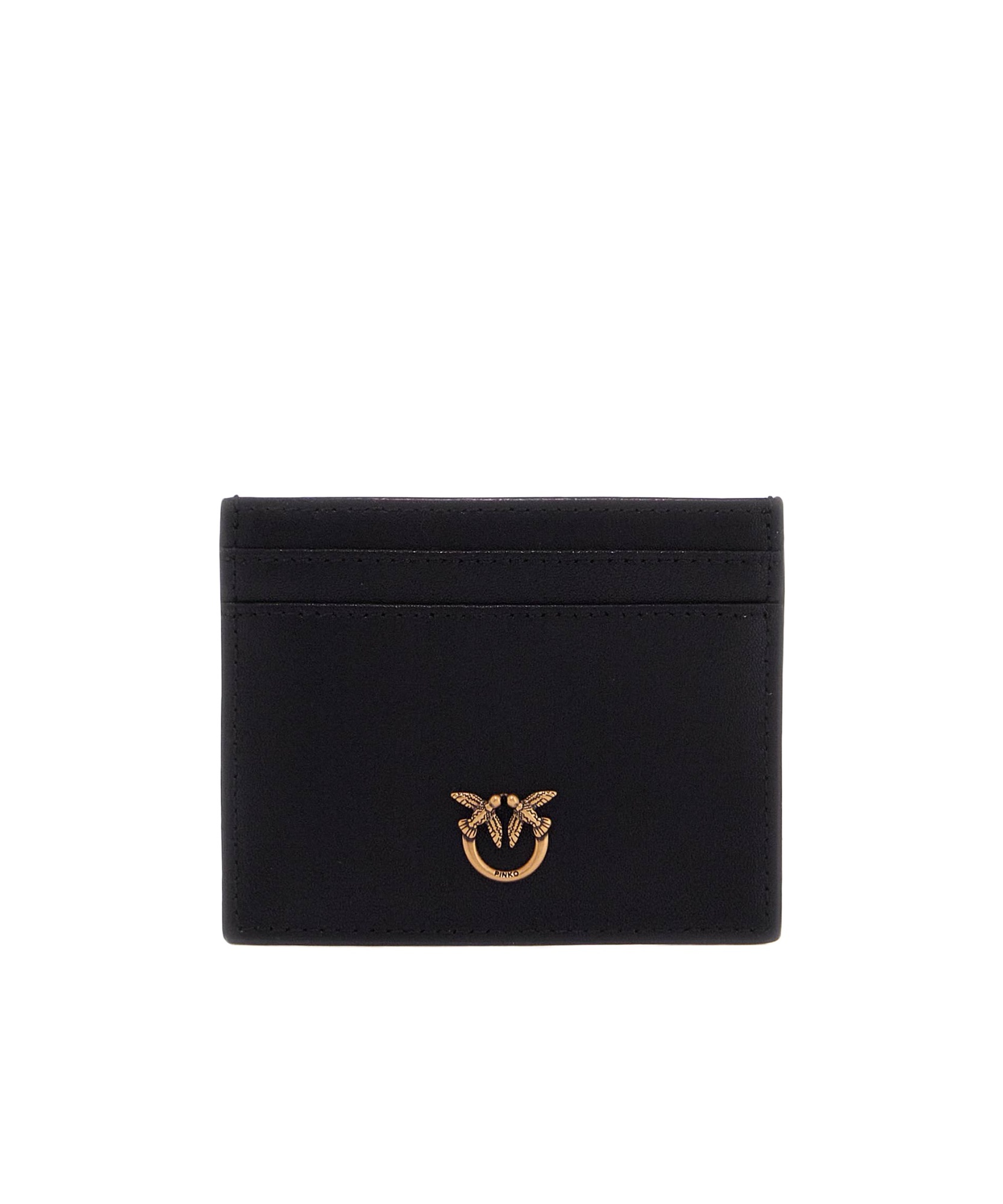 Pinko Love Birds Cardholder In Black