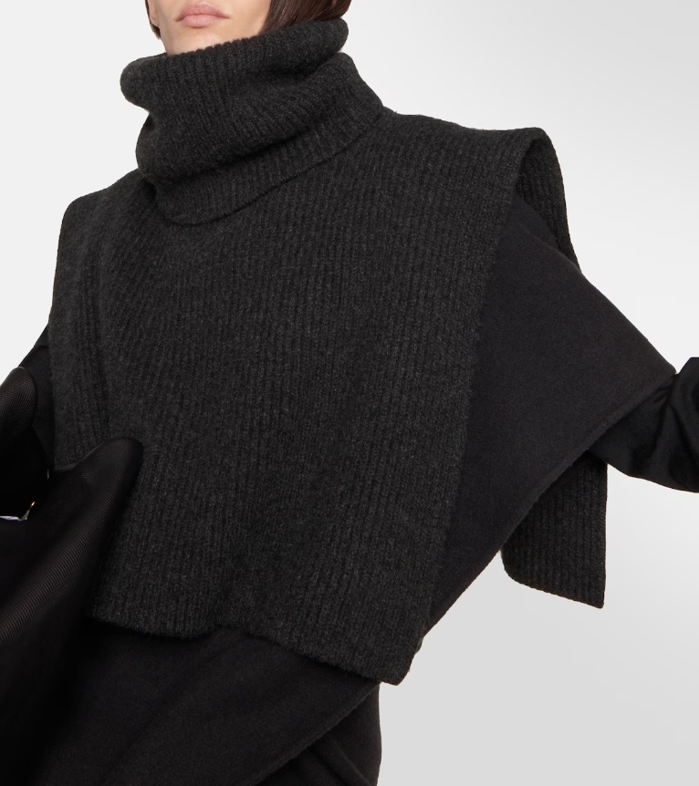 The Row Emmit Roll-neck Cashmere Collar In Gray