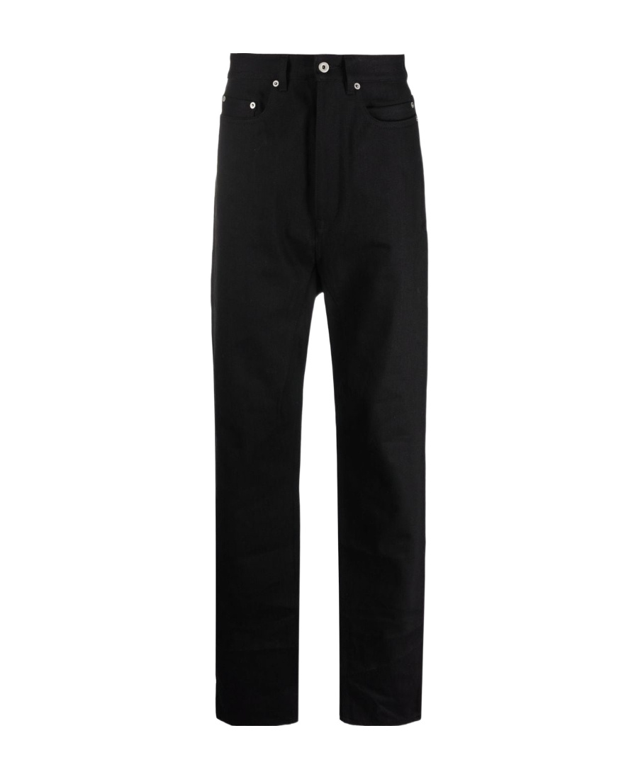 Rick Owens Drkshdw Drop-crotch Straight-leg Jeans In Black