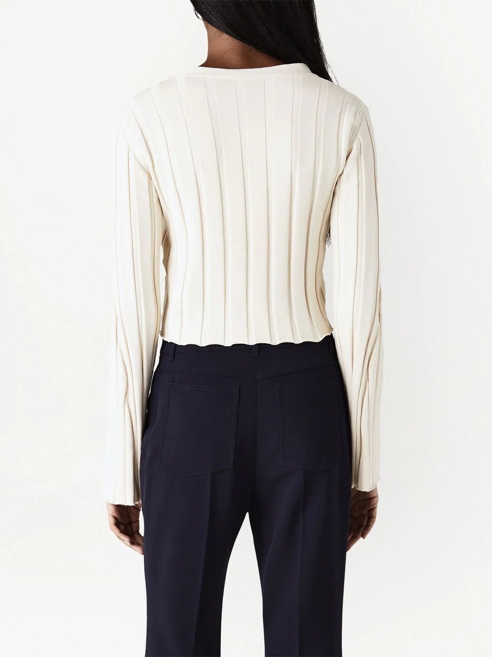 Stella Mccartney Logo Knitted Cardigan In White