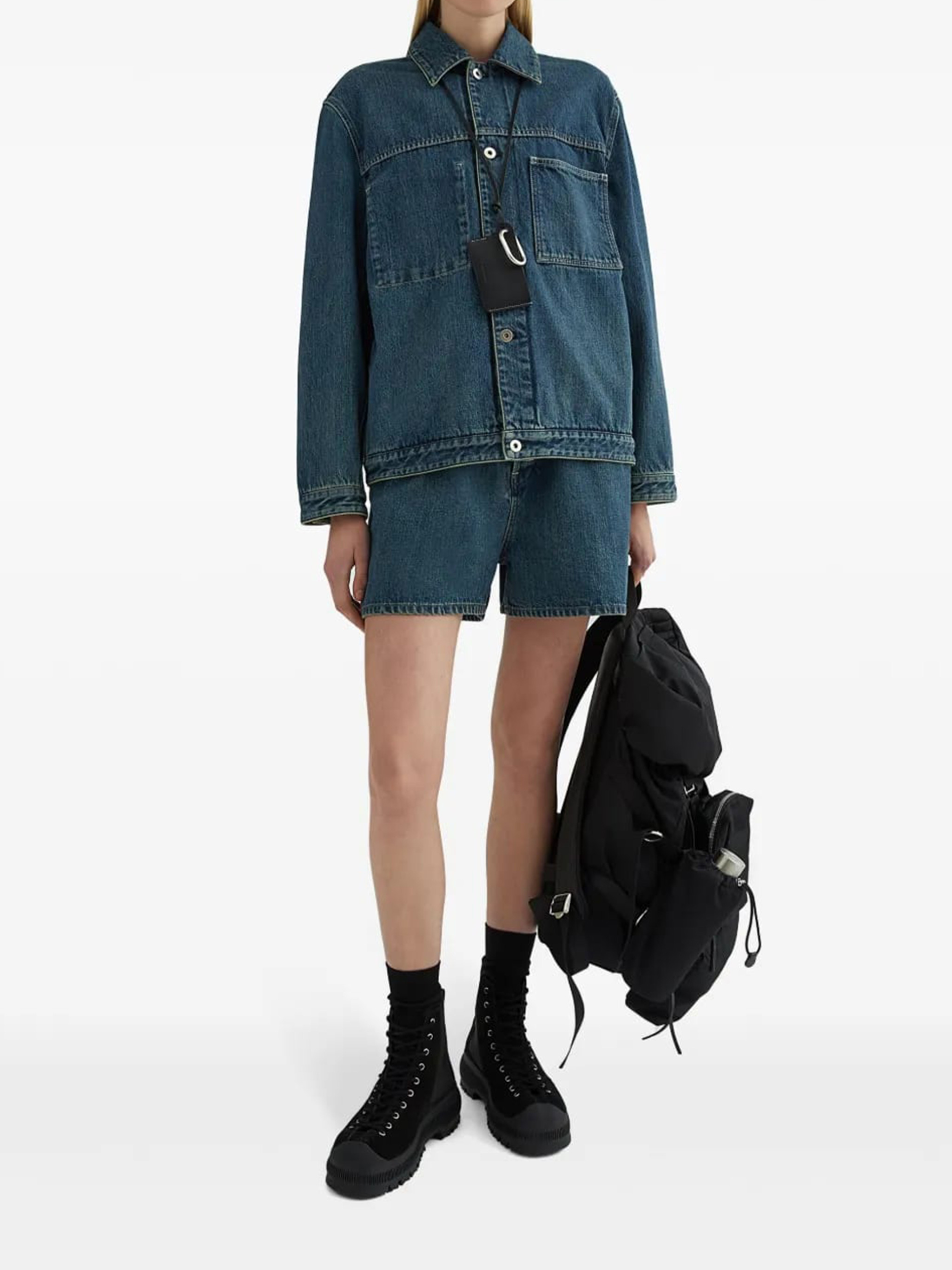Jil Sander Washed Denim Jacket In Blue