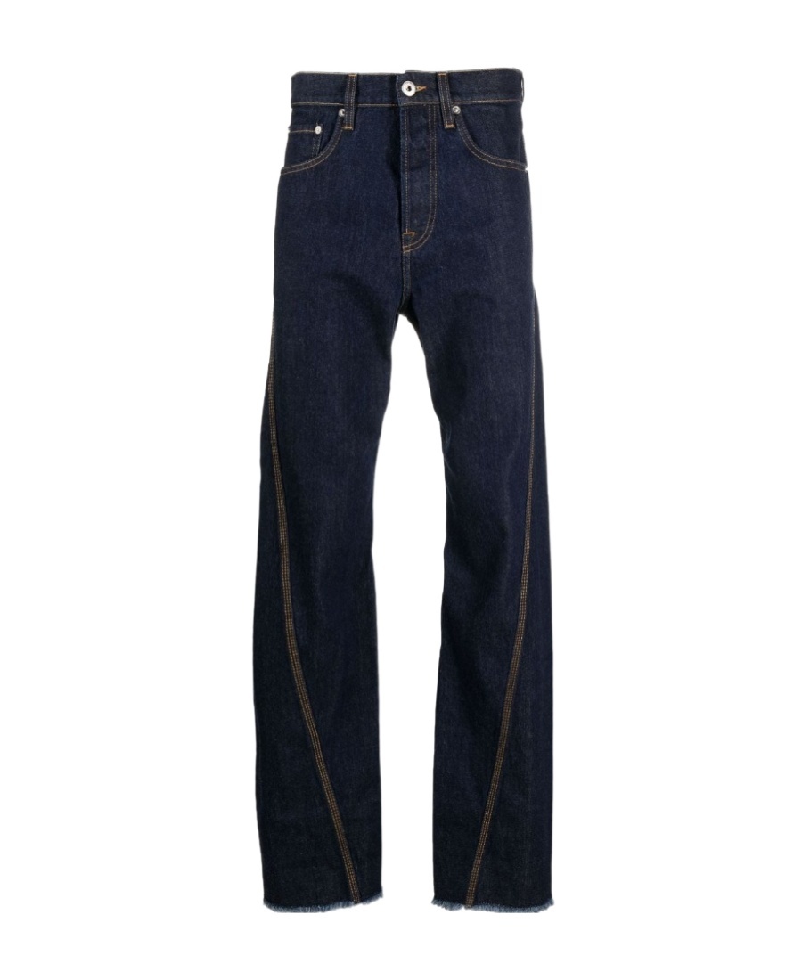 Lanvin Mid-rise Straight-leg Cotton Jeans In Black