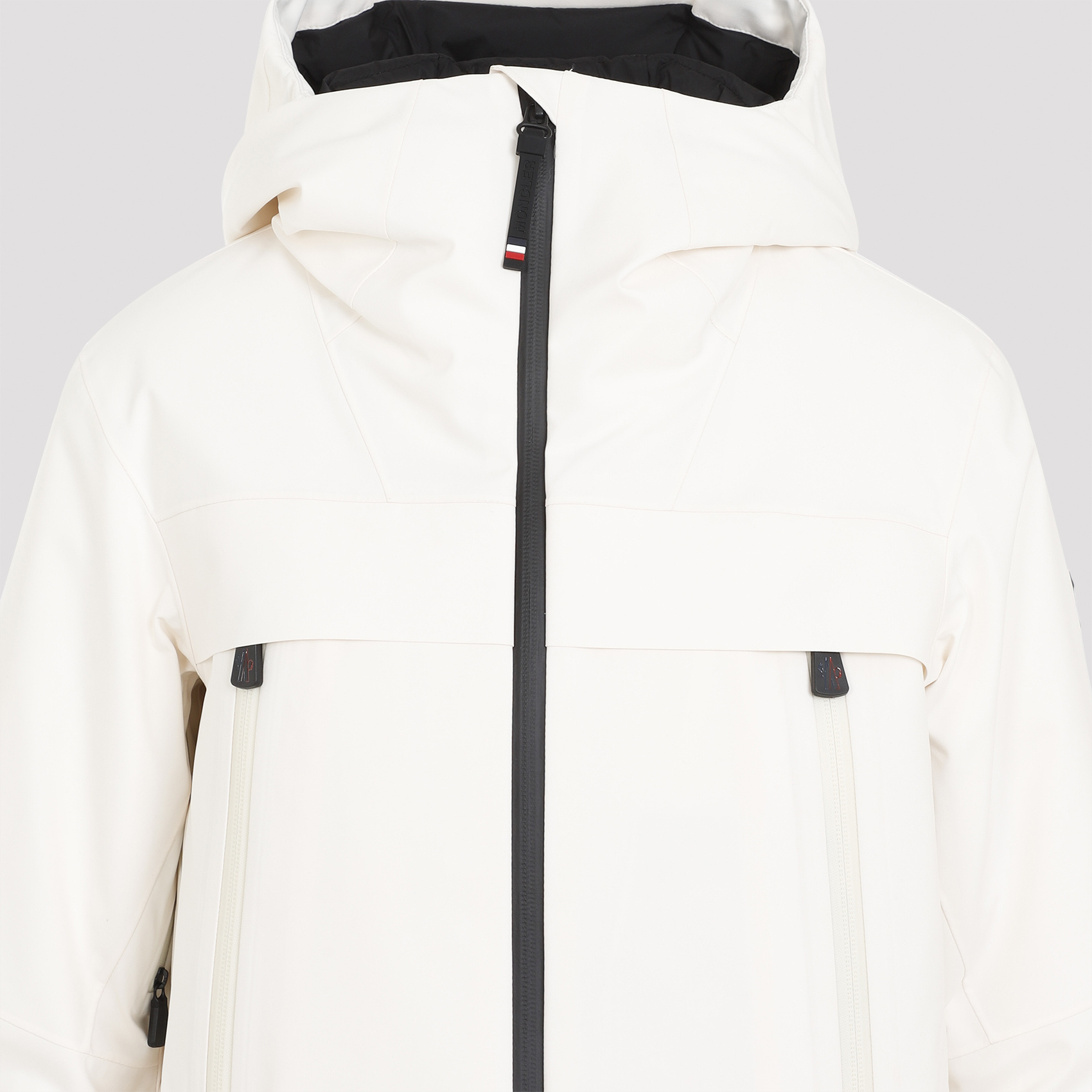 Moncler Logo Down Jacket In White