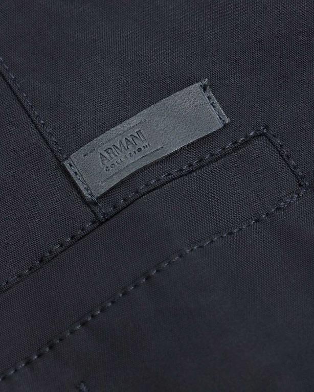 Armani Collezioni Button Casual Jacket In Black