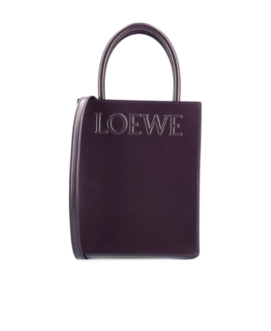 Loewe Black A5 Leather Tote Bag In Black