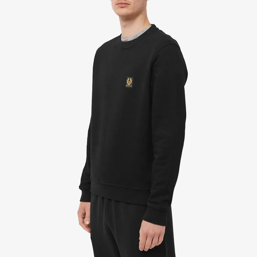 Belstaff Felpa Con Patch Logo In Black