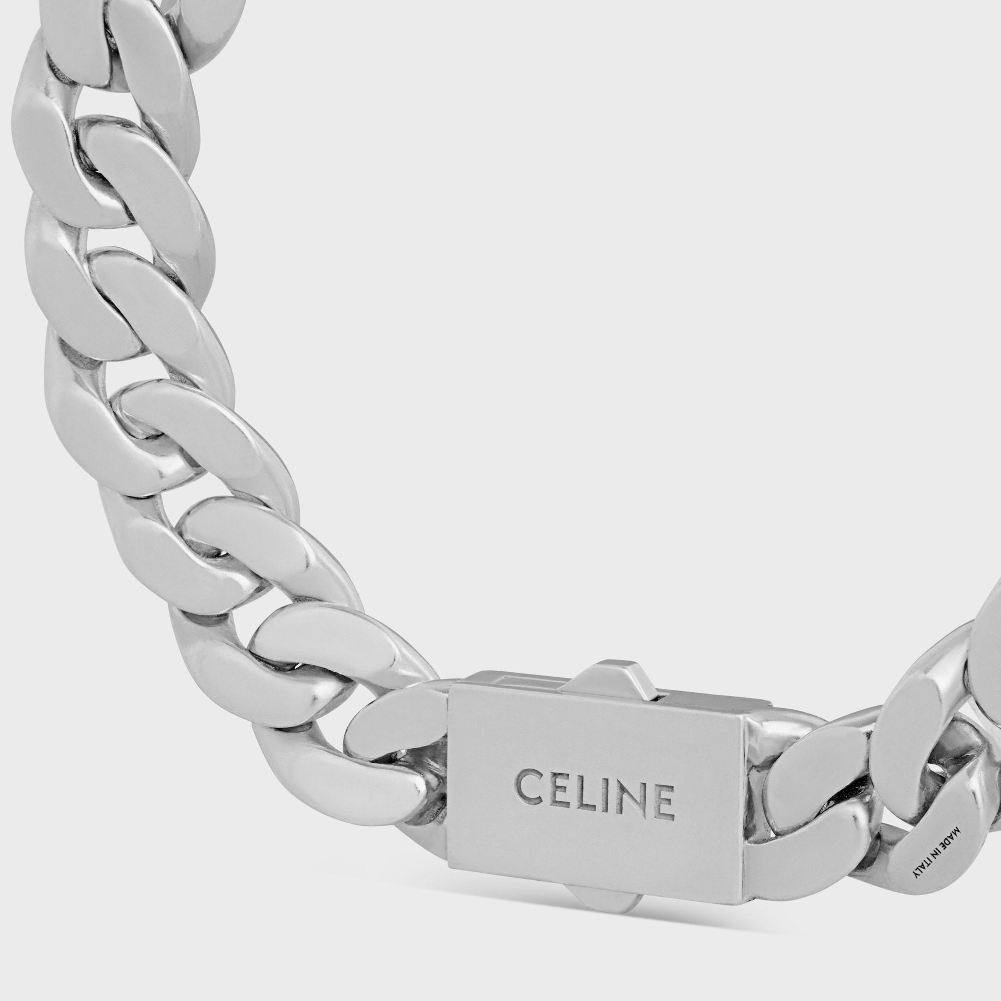 Celine Les Poinçons Bracelet In Sterling Silver And Garnet In Silver/red