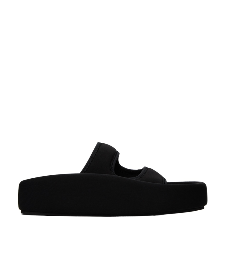 Mm6 Maison Margiela Open-toed Flat Slippers In Black