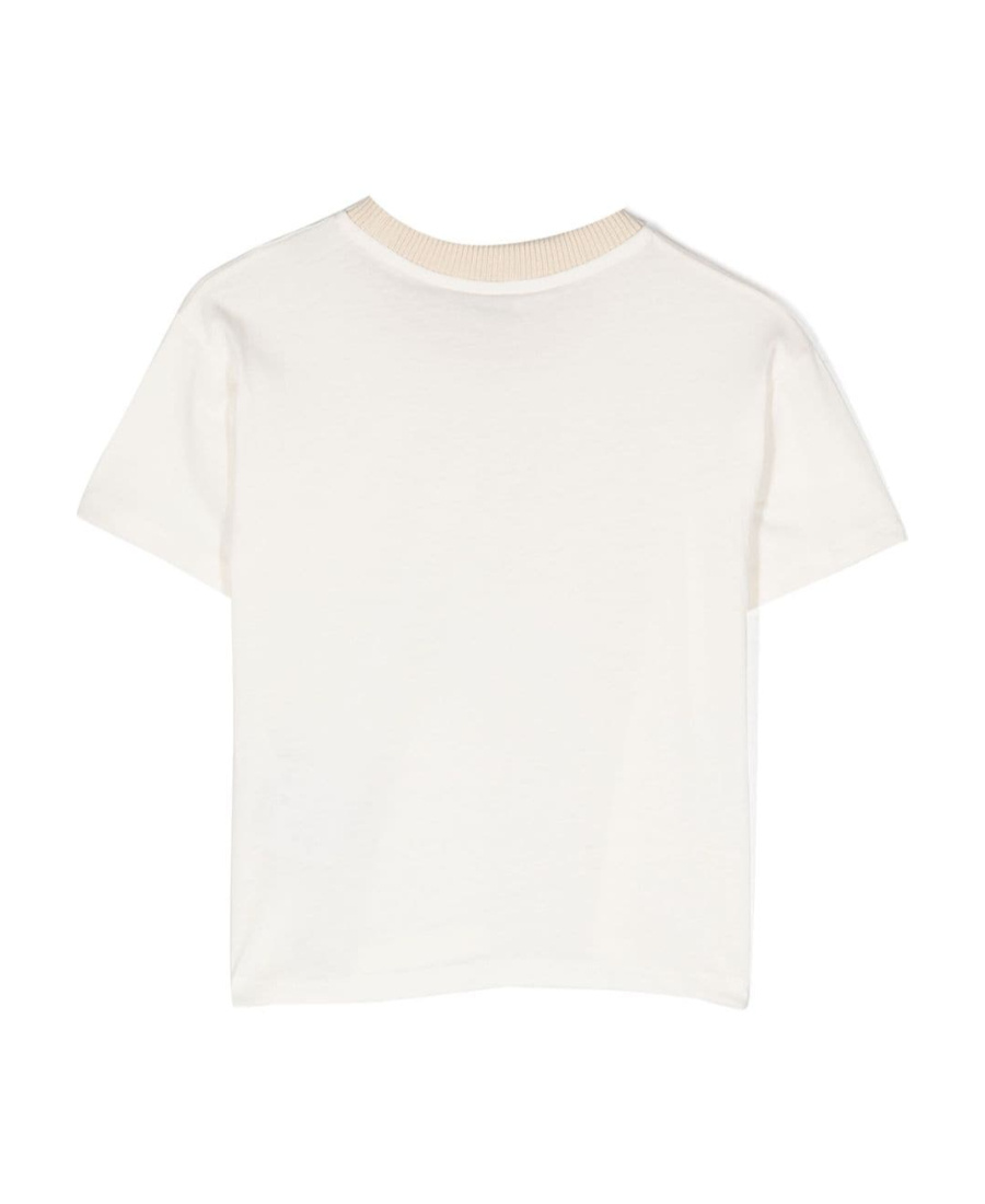 Moncler Logo-embroidered Cotton T-shirt In White