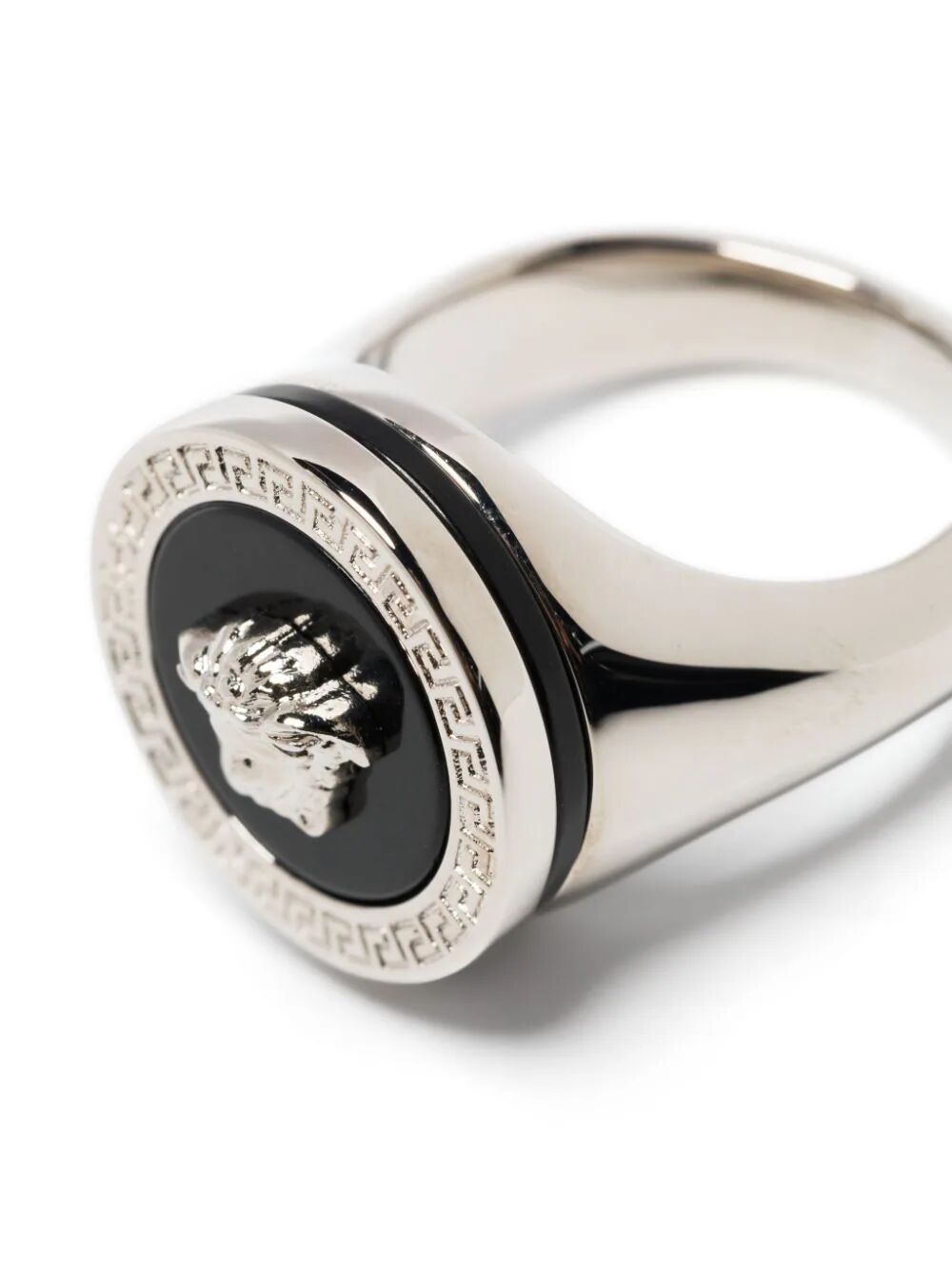 Versace Medusa Logo Detailed Ring In Multicolor