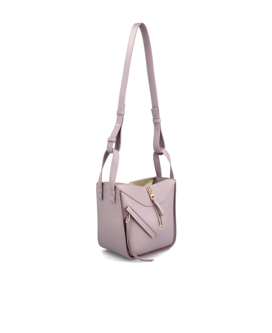 Loewe Compact Hammock Leather Handbag In Nude