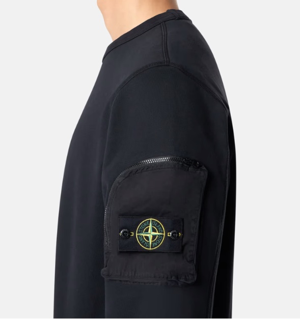 Stone Island Logo Sweatshirt In Black