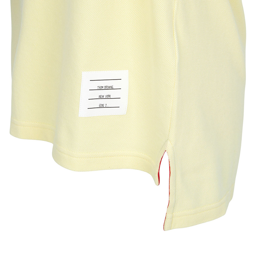 Thom Browne 4-bar Long-sleeve Polo Shirt In Neutral