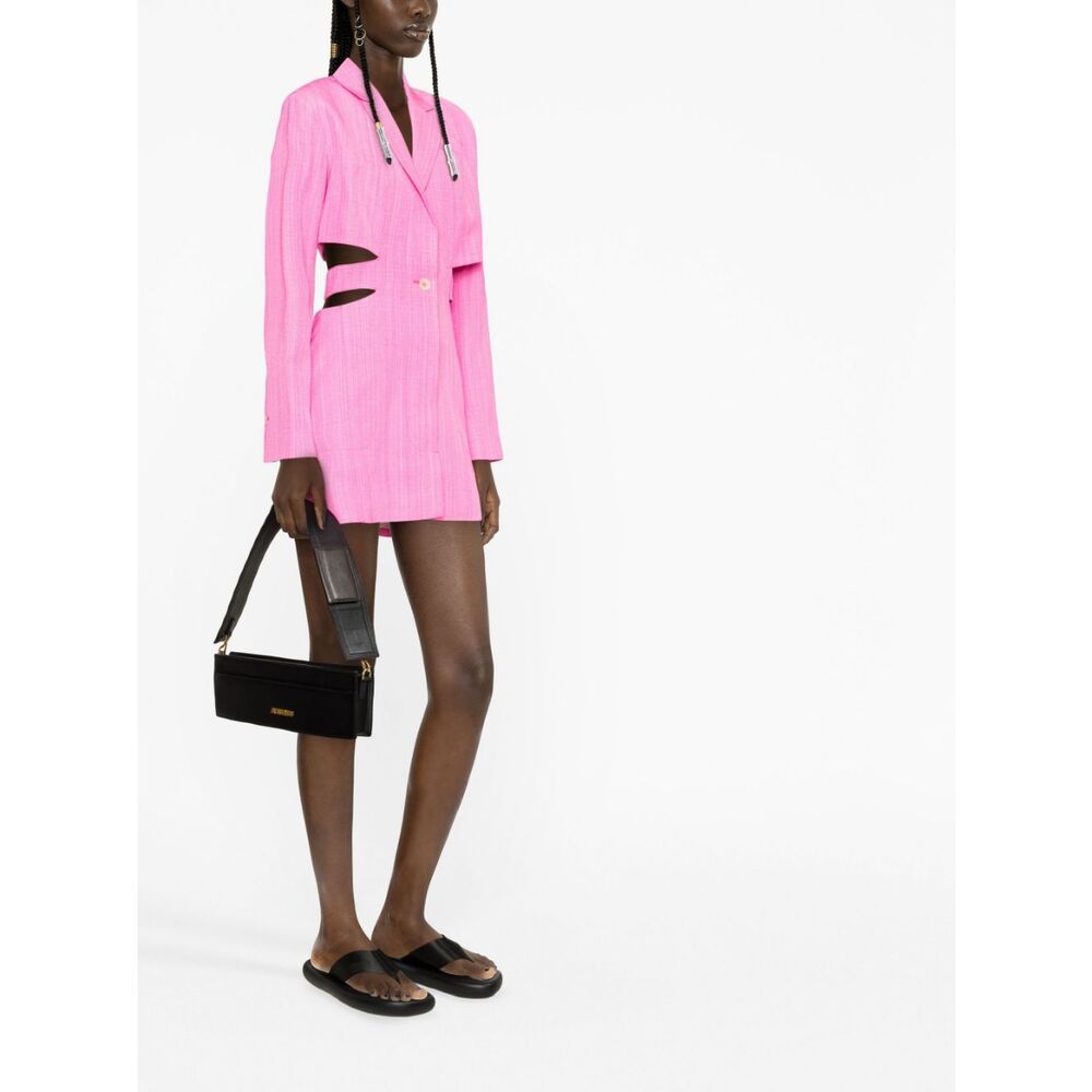 Shop Jacquemus Bari Blazer-style Minidress In Pink