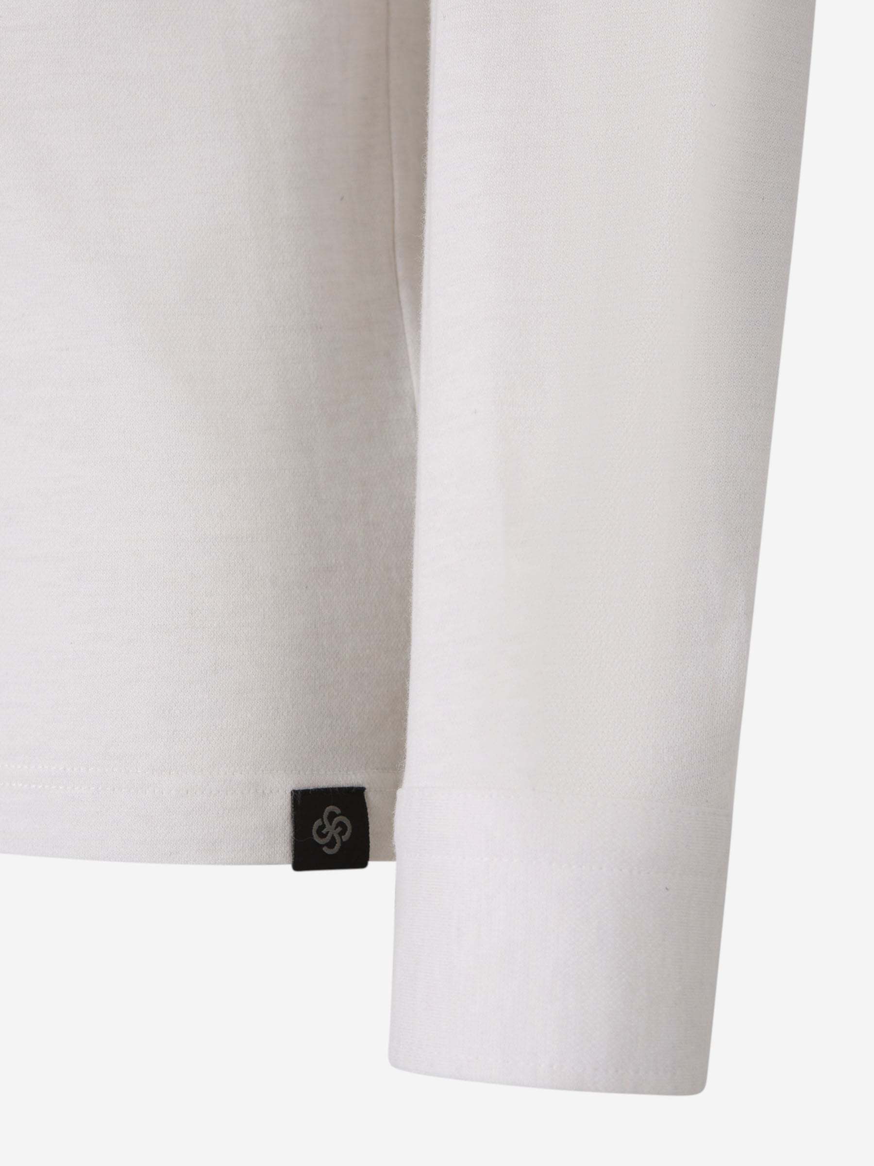 Gran Sasso Buttoned-cuffs Long-sleeves Polo Shirt In White
