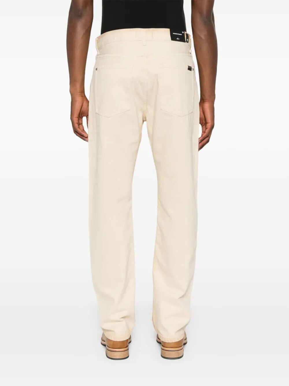 7 For All Mankind Straight-leg Jeans In Neutral