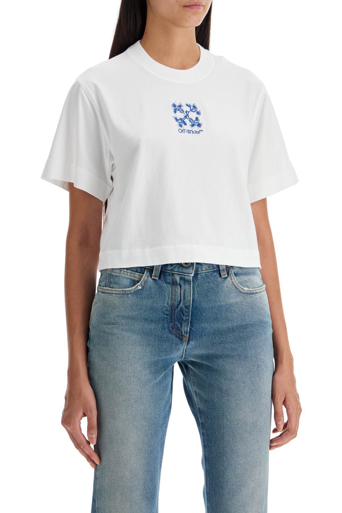 Off-white Open-necked Black Shirt In White