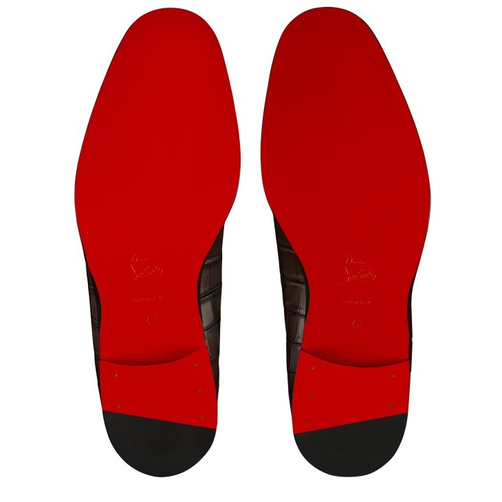Christian Louboutin Round-toe Loafers In Brown