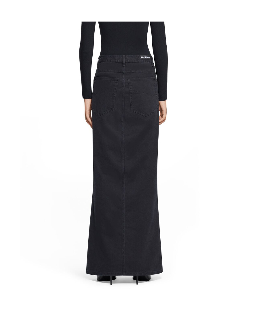Shop Balenciaga Gonna Maxi Da Donna In Nero In Black